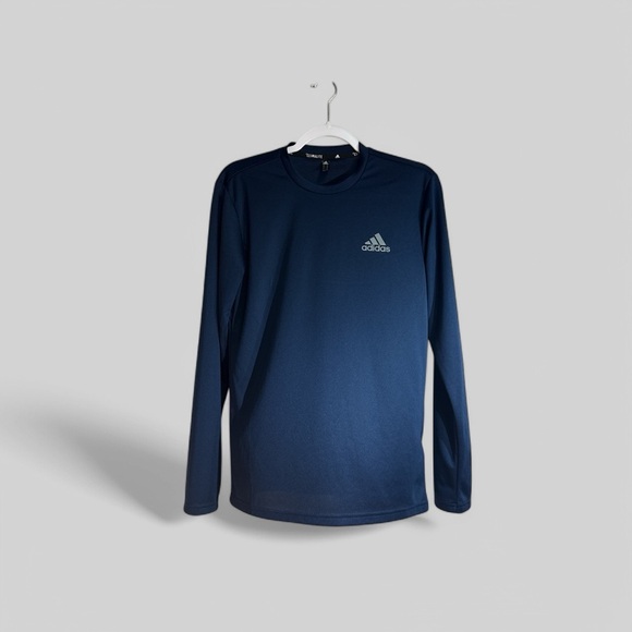 Adidas Climalite Men’s Long Sleeve Athletic Shirt Navy Size Small - Picture 1 of 7